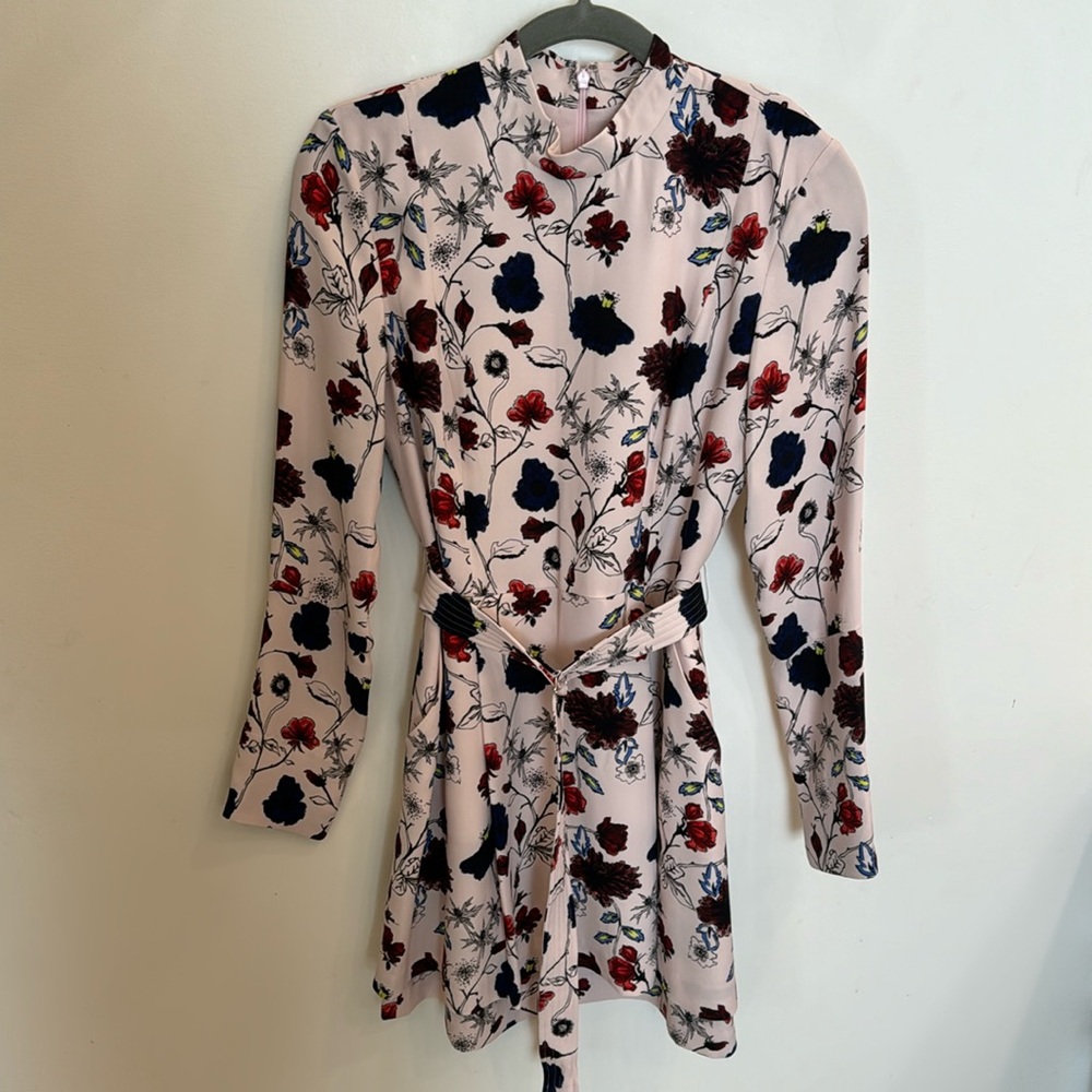ALC dress size 6 long sleeve floral pink